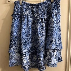 Blue Watercolor Express Skirt